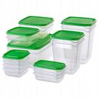 Набор контейнеров ПРУТА, 17 шт, цвет прозрачный / зелёный - фото 7774315