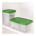 Набор контейнеров ПРУТА, 17 шт, цвет прозрачный / зелёный - Фото 2