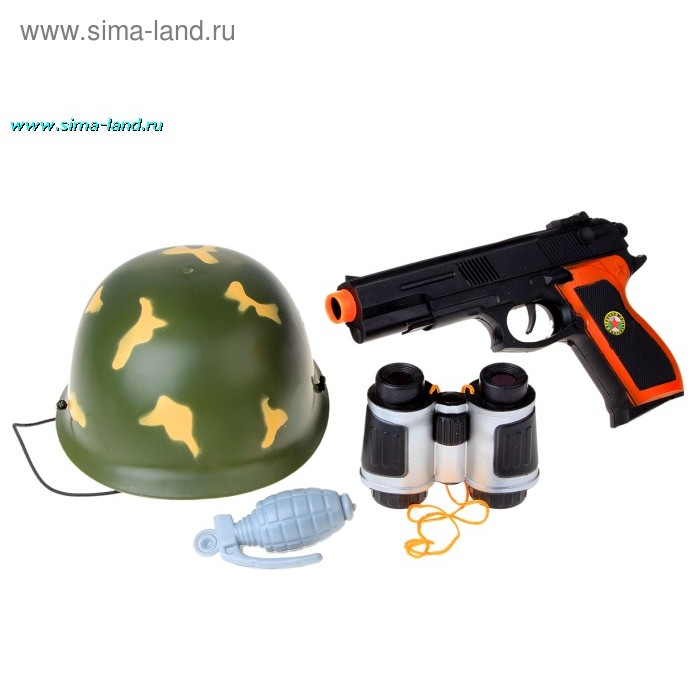 Набор армии (каска и бинокль), в сетке - Фото 1