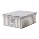 Коробка с крышкой, серый, белый полоска СВИРА - Фото 1