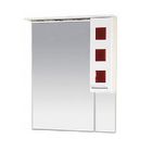 Шкаф-зеркало Misty "Кармен 70", правый, белая пленка, красное стекло - Фото 1