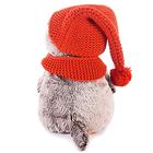 Мягкая игрушка «Басик», в вязаной шапке и шарфе, 30 см - Фото 2