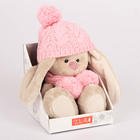 Мягкая игрушка "Зайка Ми" в розовой шапочке и шарфе, 25 см - Фото 1