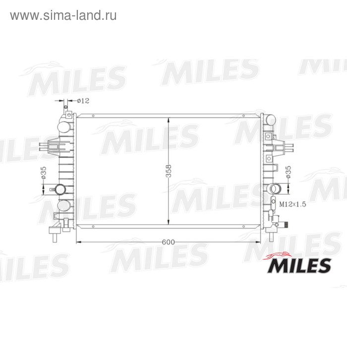 Радиатор охлаждения двигателя MILES ACRM031 - Фото 1