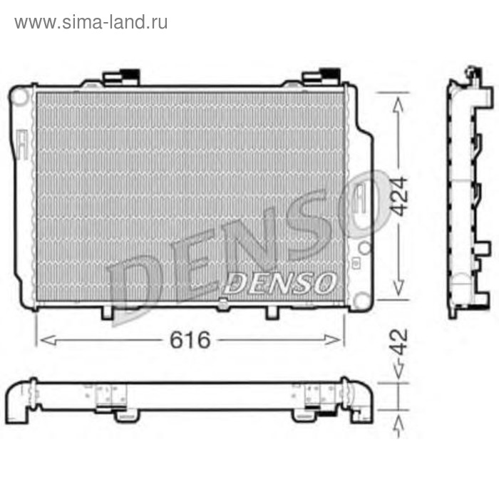 Радиатор охлаждения двигателя Denso DRM17072 - Фото 1