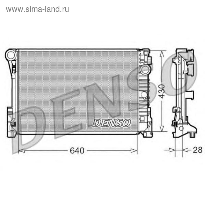 Радиатор охлаждения двигателя Denso DRM17110 - Фото 1