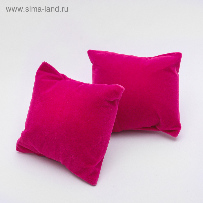 Подушка для украшений 8*8*3,5 см, цвет розовый - Фото 1