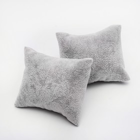 Подушка для украшений, флок, 6,5x8x2,5 см, цвет серый