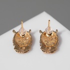 Серьги с эмалью «Совушка» мини, цвет МИКС - Фото 2