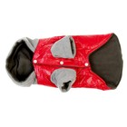 Куртка для собак на флисовом подкладе, размер S (ДС 25 см, ОШ 30 см, ОГ 34 см), красная - Фото 5