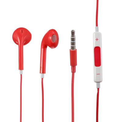 Наушники LuazON W-08, вкладыши, микрофон, красные