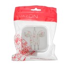 Наушники LuazON LN-7, вкладыши, микрофон, принт цветы - Фото 4