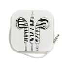 Наушники LuazON VBT 1.2, вкладыши, микрофон, принт зебра - Фото 2