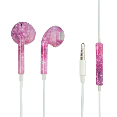 Наушники LuazON VBT 1.2, вкладыши, микрофон, принт космос