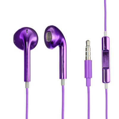 Наушники LuazON VBT 1.2, вкладыши, микрофон, фиолетовые
