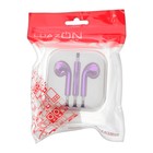 Наушники LuazON VBT 1.2, вкладыши, микрофон, фиолетовые - Фото 4