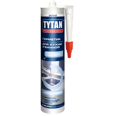 Герметик Tytan Professional (26067), для кухни и ванной, белый, 310мл