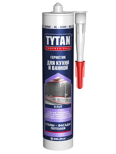 Герметик Tytan Professional (26067), для кухни и ванной, белый, 280 мл