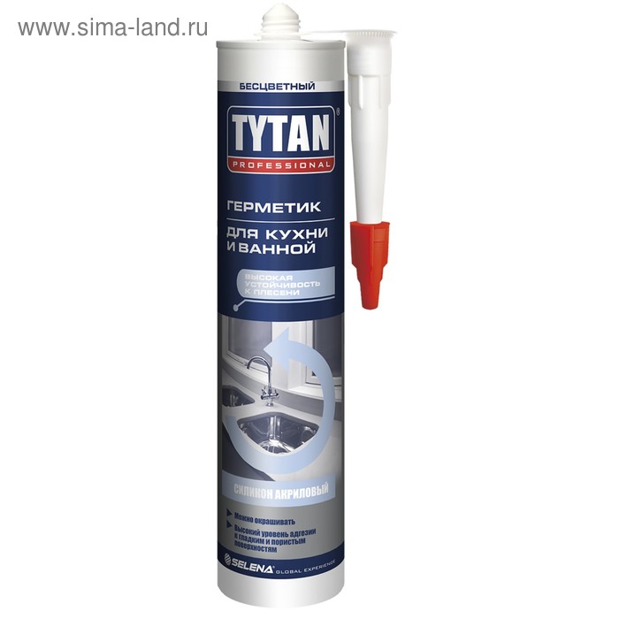 Герметик Tytan Professional (31519/26043), для кухни и ванной, бесцветный, 310мл - Фото 1