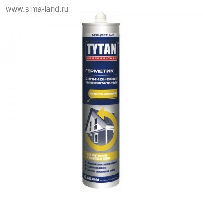 Герметик Tytan Professional (06388/20027), силиконовый, универсальный, бесцветный, 280 мл - Фото 1