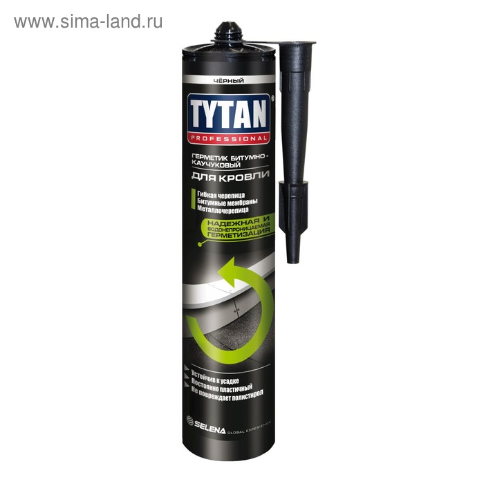 Герметик Tytan Professional (99963), битумно-каучуковый, кровельный, черный, 310мл - Фото 1
