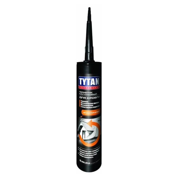 Герметик Tytan Professional (91615), каучуковый, для кровли, чёрный, 310 мл