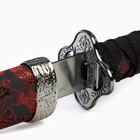 Макет оружия «Сувенирные катаны на подставке 3в1. Драконы красные на чёрном», ножны ткань, 47 см; 70 см; 89 см - Фото 4