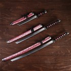 Макет оружия «Сувенирные катаны на подставке 3в1. Цветная змея», подарочный набор, ножны кожзам, 47 см; 70 см; 89 см - Фото 2