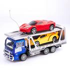 Грузовик радиоуправляемый «Автовоз», с 2 машинами, работает от аккумулятора, свет, МИКС - фото 24418838