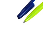 Ручка шариковая Office Style 820, узел 1.0мм, синие чернила, корпус жёлтый неон - Фото 4