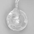 УЦЕНКА Гирлянда «Нить», 5 м, с насадками «Футбольный мяч», серебристая нить, 20 LED, 220 В, 8 режимов, свечение теплое белое 2877852