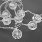 УЦЕНКА Гирлянда «Нить», 5 м, с насадками «Футбольный мяч», серебристая нить, 20 LED, 220 В, 8 режимов, свечение теплое белое 2877852