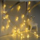 УЦЕНКА Гирлянда «Нить», 5 м, с насадками «Футбольный мяч», серебристая нить, 20 LED, 220 В, 8 режимов, свечение теплое белое 2877852