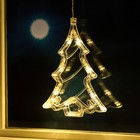 УЦЕНКА Гирлянда «Бахрома», 2.4×0.9 м, с насадками «Ёлки», IP20, 138 LED, 220 В, 8 режимов, прозрачная нить, свечение тёплое белое - Фото 6