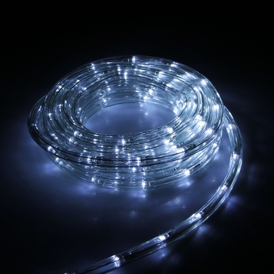 УЦЕНКА  LED шнур 10 мм, круглый, 20 м, чейзинг, 2W-LED/м-24-220V, с контр. 8р, БЕЛЫЙ