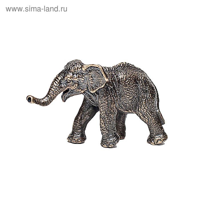 Скульптура «Слон» бронза 2,5х8х4 см - Фото 1