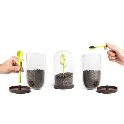 Контейнер для сыпучих продуктов Qualy Sprout Jar, 700 мл