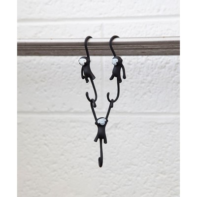 Кухонные крючки Just Hanging, чёрные, 3 шт.