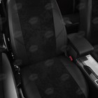 Авточехлы для KIA Cerato 3 с 2013-2018 г., седан, экокожа, алькантара, цвет чёрный - Фото 4