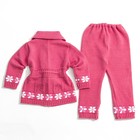 Комплект для девочки «Ромашки»: кофта, брюки, рост 86-92 см, цвет розовый - Фото 11