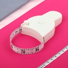 Рулетка для измерения объёмов тела портновская, 150 см (снаружи дюймы, внутри см), белая - Фото 1