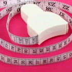 Рулетка для измерения объёмов тела портновская, 150 см (снаружи дюймы, внутри см), белая - Фото 2