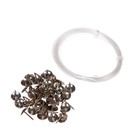 Комплект для обивки дверей 110×205 см: иск.кожа, поролон 3 мм, гвозди, серый, «Эконом» - Фото 4