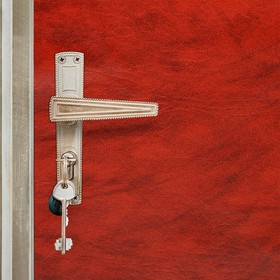 Комплект для обивки дверей 110 × 205 см: иск.кожа, поролон 5 мм, гвозди, струна, терракот, «Рулон»