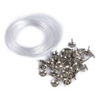 Комплект для обивки дверей 110×205 см: иск.кожа, ватин 5 мм, гвозди, струна, МИКС, «Ватин» - Фото 3