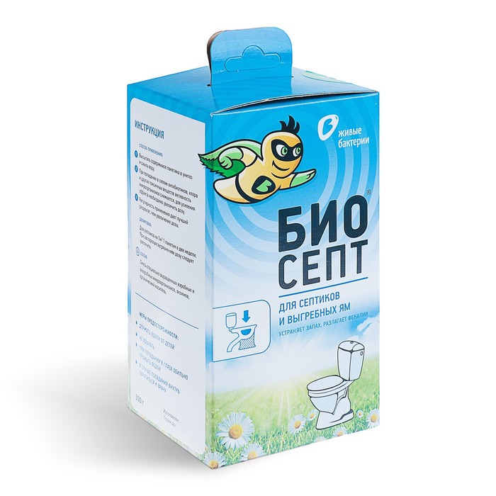 Средство для септиков и выгребных ям Биоактиватор Биосепт, 300 гр 12 доз - Фото 1