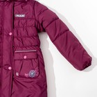 Куртка (пальто) зимняя MW27109 пурпурный, рост 122 см - Фото 2