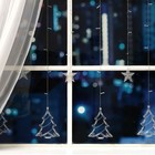 УЦЕНКА Гирлянда «Бахрома», 2.4×0.9 м с насадками «Ёлки», IP20, 138 LED, 220 В, 8 режимов, прозрачная нить, свечение белое - Фото 8