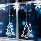 УЦЕНКА Гирлянда «Бахрома», 2.4×0.9 м с насадками «Ёлки», IP20, 138 LED, 220 В, 8 режимов, прозрачная нить, свечение белое - Фото 12