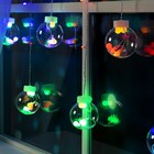 УЦЕНКА Гирлянда «Бахрома», 2.4×0.7 м, с насадками «Шарики», IP20, 108 LED, 220 В, 8 режимов, прозрачная нить, свечение мульти - Фото 3